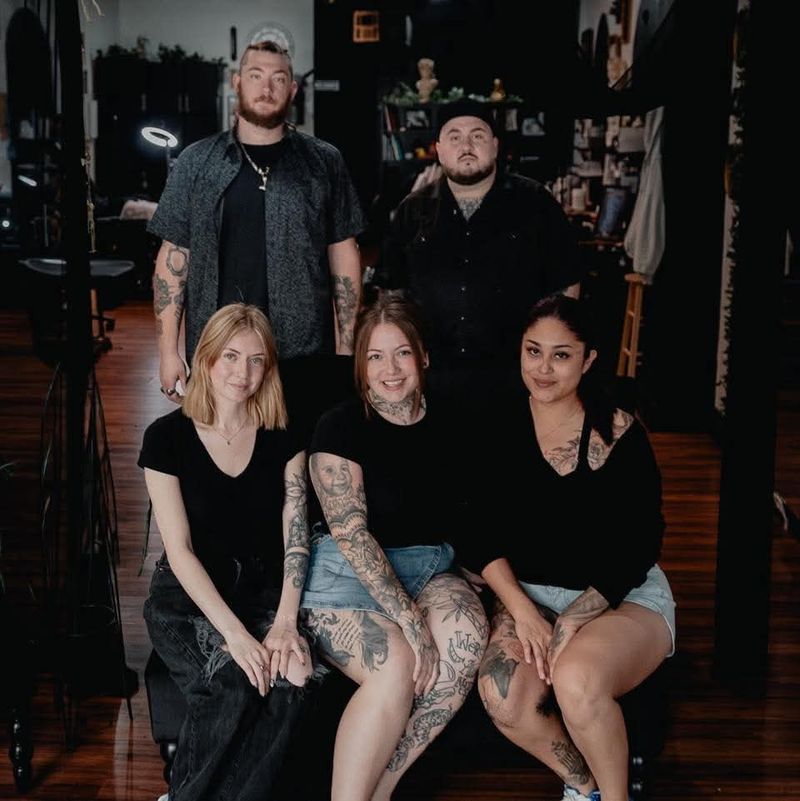 The EZ Ink crew inside the studio